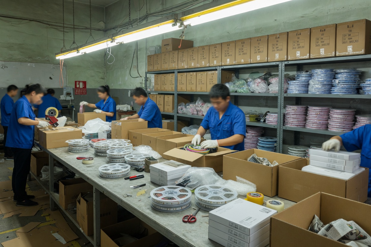 [REPLACE WITH REAL PHOTO] Private-label packing line
